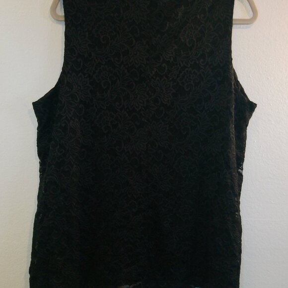 Susan Graver Black Sleeveless Pullover Blouse Women’s Size 1X - Picture 4 of 10